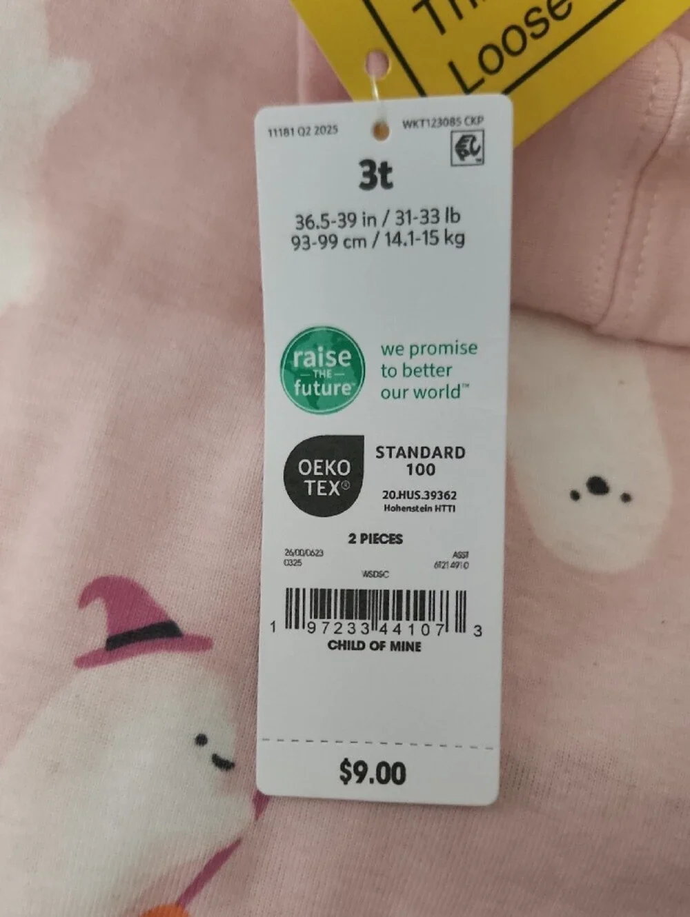 Carter's Pink Ghost Halloween Pajama Set